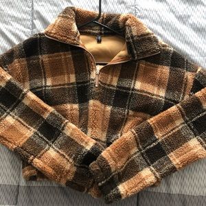 Plaid Cropped Sweater size 6